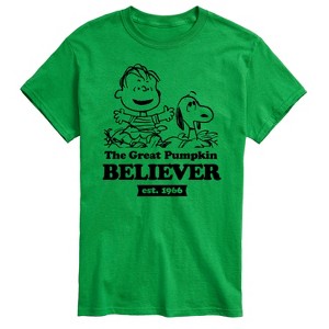 Men's - Peanuts - The Great Pumpkin Believer Short Sleeve Graphic T-Shirt - 1 of 4