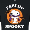 Women's Peanuts Feelin Spooky Cropped Graphic T-Shirt - Black - Large - 2 of 4