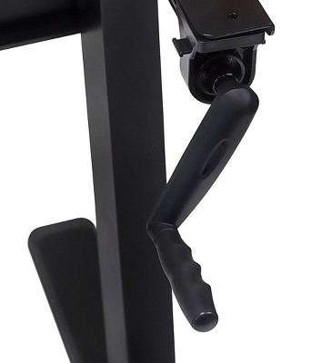 ErgoFlex 44'' Black Steel Manual Height Adjustable Desk Frame