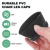 Unique Bargains Non-Slip PVC Chair Leg Caps Floor Protectors for Folding Chairs Black - 2 of 4