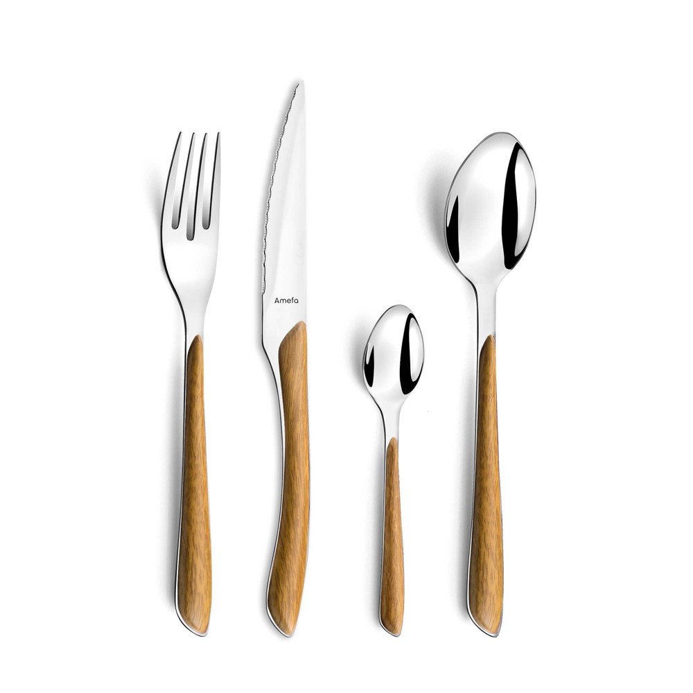 Amefa 24pc Eclat Nature Flatware Set Brown