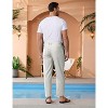 Men's Lightweight Cotton Linen Pants Casual Trouser Summer Yoga Beach Pant with Pockets - 2 of 4