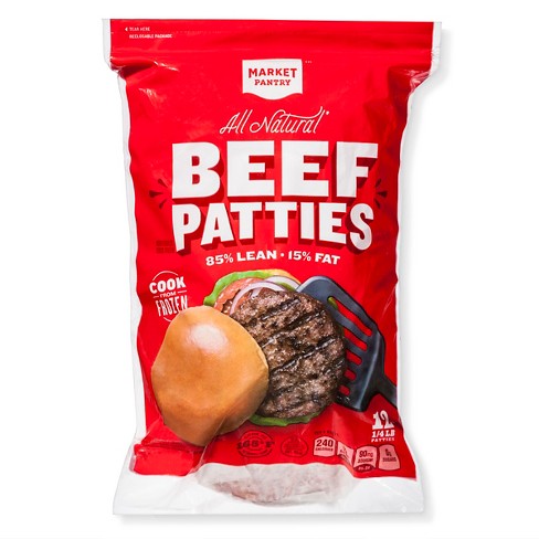 All Natural Frozen Beef Patties 85 15 48oz Market Pantry Target