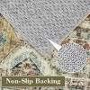 Washable Runner Rug Non Slip Floor Carpet, Low Pile Distressed Kitchen Rug, Non-Shedding Faux Wool Soft Rug, Vintage Printed Rug - 4 of 4