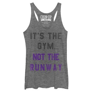 Women's CHIN UP Not the Runway Racerback Tank Top - 1 of 3