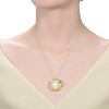 Guili Sterling Silver 14K Gold Plated Pendant Necklace featuring Genuine Freshwater Pearl for an elegant, gracefully refined touch. - 3 of 3