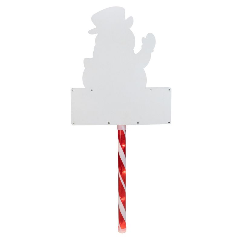 Northlight 28.5" Lighted Snowman 'LET IT SNOW' Christmas Lawn Stake - Clear Lights, 4 of 5