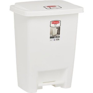 Rubbermaid 8.25 Gal. White Step-On Wastebasket - 1 of 1