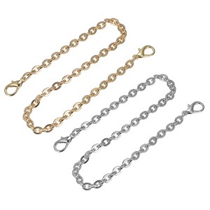 Unique Bargains Iron Flat Shoulder Bag Handbag DIY Accessories Purse Chain Strap 4 Pcs - 1 of 3