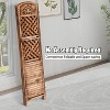 Acekool 4-Panel Folding Room Divider with Storage Shelves, Wood Screen for Bedroom or Living Room - 4 of 4
