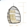 VisioGear Egg Chairs, Patio Egg Chair, Outdoor Garden Egg Swing Chair Hanging Chair for Bedroom Living Room, Yellow, 28.70"*28.5"*55.6" - 2 of 4