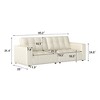 Luck Live 95.2" Leather Sofa, Modern Living Room Combination Sofa - 4 of 4