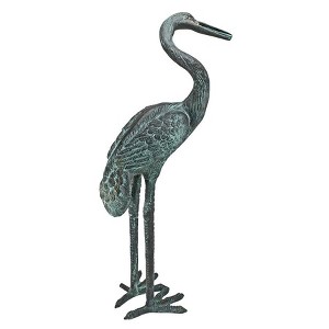 Design Toscano Medium Bronze Crane: Curved Neck - 1 of 4