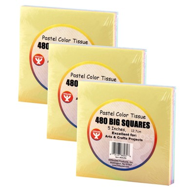 Hygloss Tissue Paper 20X30 24/Pkg-3 Each Of 8 Pastel Colors