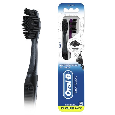 Oral-B Charcoal Soft Whitening Therapy Toothbrush - 2ct