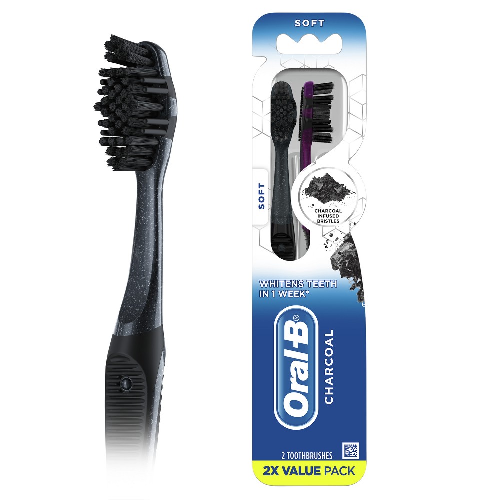 UPC 300410011796 product image for Oral-B Charcoal Soft Whitening Therapy Toothbrush - 2ct | upcitemdb.com