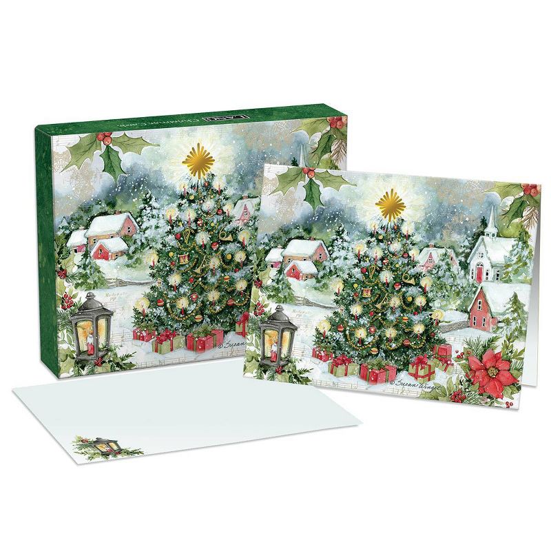 LANG 18ct Christmas Tree Boxed Holiday Greeting Card Pack, 1 of 5