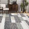 Machine Washable 5 x 7 Geometric Patchwork Accent Carpet with Non-Slip Backing Low Pile Throw Rug, Foldable Modern Floor Cover for Bedroom - 2 of 4