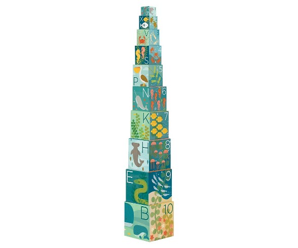 Petit Collage Ocean ABC Nesting Bocks