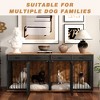 Famapy Large Dog Crate with Dual - Room: Brown Wood Grain,Metal Frame Ample Storage & Sturdy Build - 4 of 4