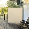 Outsunny 10' Retractable Folding Patio Privacy Side Awning with 50+ UV Protection, 2 Wall Brackets, & Polyester - 2 of 4