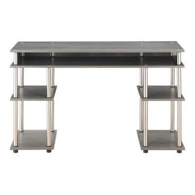 No Tools Student Desk Charcoal Gray - Breighton Home