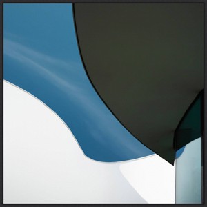 30" x 30" Curves by Vangindertael: Modern Abstract Lithograph, Black Frame - Amanti Art - 1 of 4