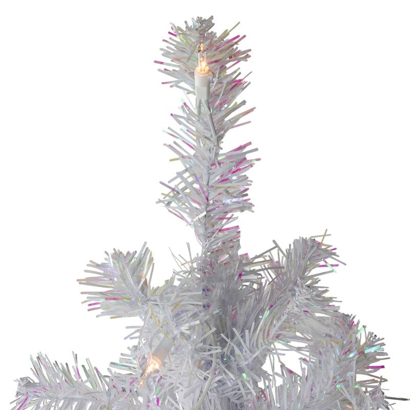 Northlight 4' Pre-lit White Iridescent Pine Artificial Christmas Tree - Clear Lights, 4 of 7