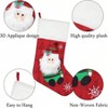 4 Pack Xmas Stockings 19'' Snowflake Santa Snowman Reindeer Penguin Faux Cuff Home Decor Stairs Fireplace Hanging - 4 of 4