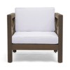 Christopher Knight Home Jeremy 7 piece Outdoor Acacia Wood Sectional Seating Set with Slatted Coffee Table and Cushions - 4 of 4