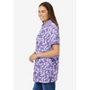 Woman Within Women's Plus Size Perfect Printed Short-Sleeve Polo Shirt - 4 of 4