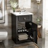 ALEXOUN 20 Inch Small Bathroom Vanity with Ceramic Sink,Storage Cabinet with Basin for Bathroom,Narrow Small Cabinet with Adjustable Shelf - 2 of 4