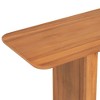 Okak Natural Wood Veneer Console Table with U-Base Design,Curved Corners Entryway Table Foyer Table for Living Room,Hallway - 3 of 4