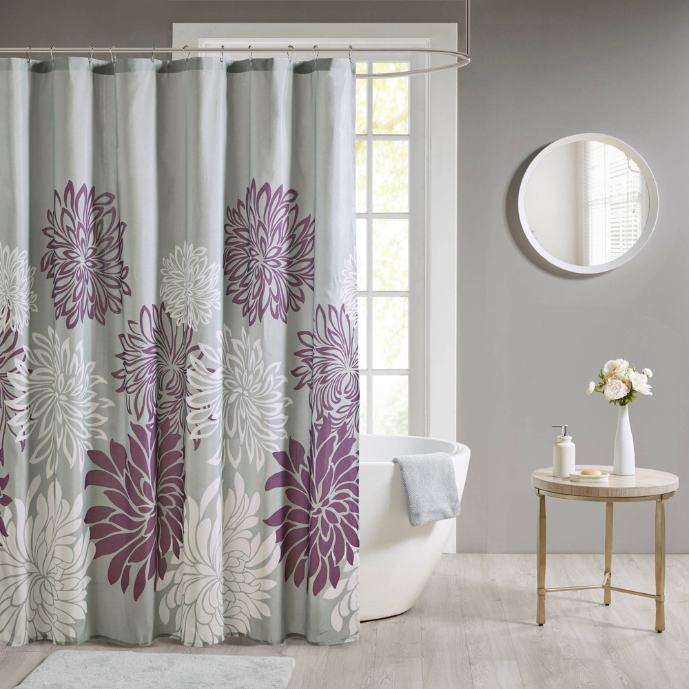 Photos - Shower Curtain Calla Printed Floral  Purple