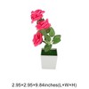 Unique Bargains Artificial Plants 3-Rose Square Pot Arrangement Plastic 2.95"x2.95"x9.84" 1 Pcs - 3 of 4