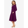 Jessica London Women's Plus Size Long Sleeve Stretch Ponte Dress - 4 of 4