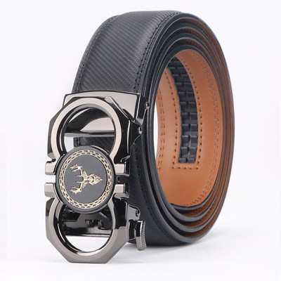 Paaaawaters Genuine Leather Cowhide Men's Belt 1 3/8" for Dress Pants - Adjustable Belt
