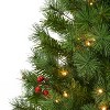 Puleo Set of 2 Artificial Battery-Operated Pre-Lit Potted Adorned Trees - 4 of 4
