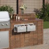 VEVOR Outdoor Kitchen Drawers 30\" W x 10\" H x 20\" D, Horizontal Double BBQ Access Drawers Stainless Steel with Handle, BBQ Island Drawers, Silver - 2 of 4