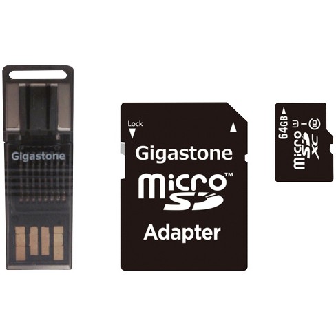 Gigastone Prime Series 16GB MicroSD Card 4-in-1 Kit - 90Mbps Speed With Adapters