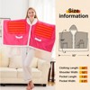 Inhand Wearable Heated Throw Blanket Shawl - 50"x60" Flannel Electric Robe Blanket Hoodie for Winter 5-Position Timer 10 Heating Levels - 2 of 4