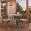 VINGLI 32" Outdoor Dining Table, Wicker Round Patio Table Tempered Glass Patio Dining Table Outdoor Table for Balcony Garden Deck and Porch - 4 of 4