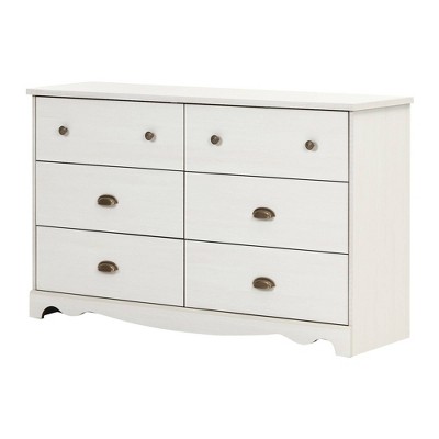 Caravell 6-Drawer Double Dresser  White Wash  - South Shore