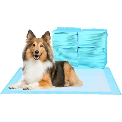 Gsluuk Super-Absorbent Waterproof Dog and Puppy Pet Training Pad, Housebreaking Pet Pad,Blue[23.6"x23.6" (100PCS)]