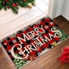 Lomsoe 1pc Christmas Doormat Red & Black Plaid, Non-Slip, Machine Washable Merry Christmas Lettering Perfect Christmas Decoration Gift - 3 of 4