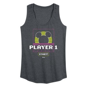 Women's - Disney - Player 1 Start Graphic Racerback Tank - 1 of 4