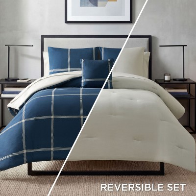 The Sheet Lab Windowpane Check Bed in a Bag, Navy, Queen — фото 4