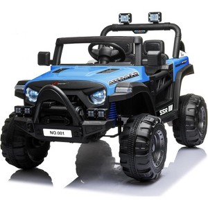 12V Kids Ride-On Truck - Battery-Powered Electric Car with Parent Remote, Spring Suspension, Bluetooth Music, LED Lights, Ride-On Toy - 1 of 1