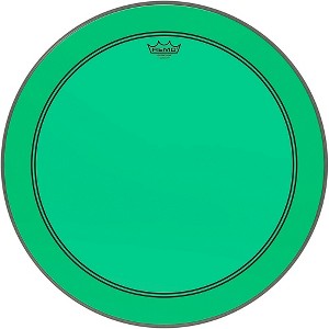 Remo Powerstroke P3 Colortone Green Bass Drum Head - 1 of 2