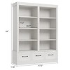 74.5" Tall Bookshelf with Double Storage, Extra Large Bookshelf, 6-Tier Double Wide Bookshelves w/ 12 Cubbies for Livingroom Office Library - 2 of 4